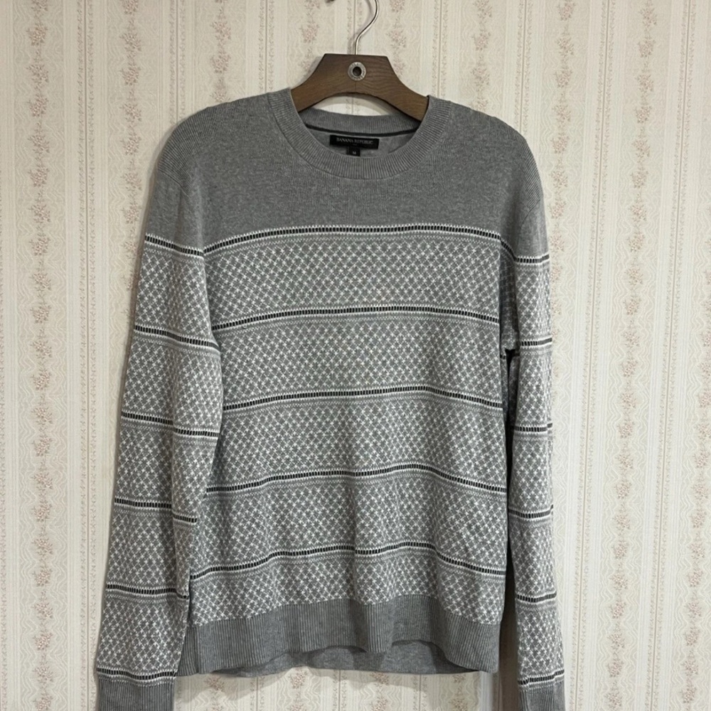 Classic Gray Crewneck Sweater for Men